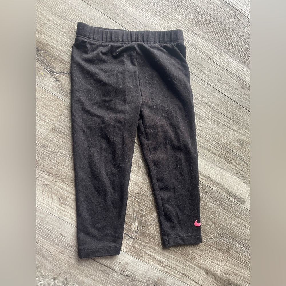 Nike Black and Pink Athletic Leggings